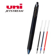 유니 제트스트림 멀티펜 3&1 (본품1+리필3), 블랙, 1세트