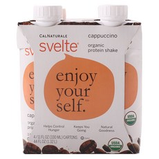 Svelte 蛋白奶昔卡布奇諾 4 包, 1.32L, 1組