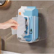 투명 아크릴 벽부착 물티슈 수납 케이스 마리셀러