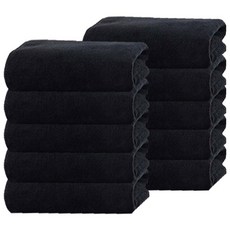 리빙무아 홈 보들 미용 타올, 블랙, 10개