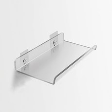 무타공 접착식 벽걸이 투명 아크릴선반 수납 정리대