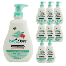 도브 키즈 팁 투 토 워시 올인원클렌저 센서티브 모이스처, 9개, 384ml