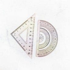 筆樂 TD7191 極光套尺組 直尺 三角板 量角器 學生製圖套尺, 粉紅