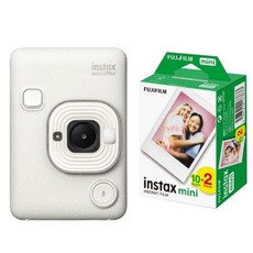 Instax mini LiPlay 迷你相印機 (含底片) - 隨時捕捉生活美好瞬間，即時列印分享喜悅, 1個, mini LiPlay 白色+空白底片20張