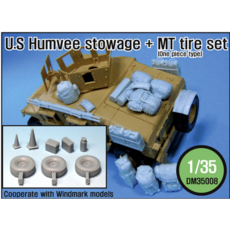 DM35008 US Humvee Stowage MT tire set (for All 1/35 HUMVEE Kits), 1개