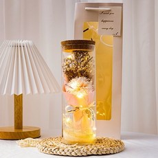 GIFTME5 永生花玫瑰花束，精美設計，傳達永恆愛意, 粉色康乃韾, 粉色