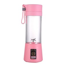 자칠 미니 휴대용 전동 주스 컵 PC 식품 등급 플라스틱 야외 휴대용 USB 충전식 주스 컵, 핑크