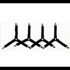 침대 시트 패스너 거치대 도구 정리함 매트리스 커버 클립 가정용 탄성 스트랩 조절 가능 4 개/로트, 01 black4pcs