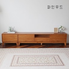 파인우드 칼리아 북유럽 원목 거실장 2700 3000 세트