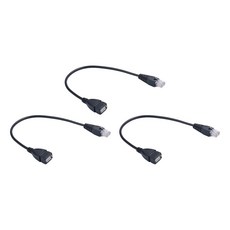 USB 2.0에서 RJ45 이더네트 케이블 30cm 길이 내구성 PVC 사무실 홈 네트워킹을 위한 건축 운전사 접합기, 02 3PC