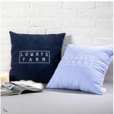 LOWRYS FARM 燈芯絨抱枕，柔軟舒適簡約居家裝飾，可拆洗設計, 淺藍