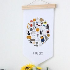 pd571-우드페넌트_40CmX62Cm_아이러브캣츠
