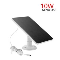 태양광 패널 전압 조정기 단결정 휴대용 태양광 패널 360 조절식 브래킷 초인종 안뜰 조명용 5V 20W, 1개