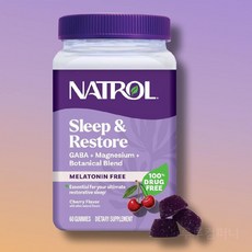 나트롤 가바 타트체리 마그네슘 레몬밤 카모마일 식물성 멜라토닌 프리 체리맛 60구미