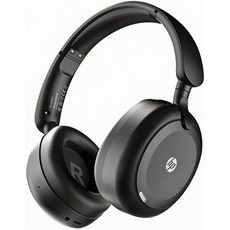 HP H231A 무선 헤드폰 블루투스 오버이어 헤드셋 액티브 노이즈 캔슬링 내장 마이크 최대 54시간 배터리 수명 가벼운 무게 업무 여행 학교 게임용 포함 검정