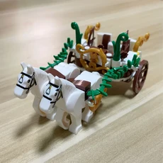빌딩 블록 MOC 캐리지 중세 전차 패디 왜건 군사 무기 액세서리 조립 장면 모델, 05 Carriage 10