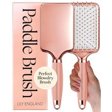 Lily England 패들 헤어 브러시 로즈골드, Lily England 모든 모발 유형에 맞는 여성용, 1개