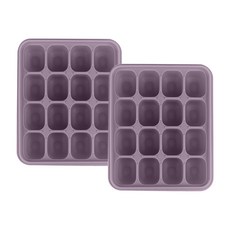 베베락 포네르 플래티넘 실리콘 큐브 2P(냉동보관용기_뚜껑포함 13.5cm X 15cm), 포네르 실리콘큐브(레드빈2P)