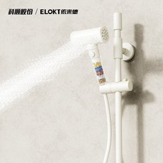 依來德 加壓過濾花灑 淋浴頂噴 浴室蓮蓬頭, 1個, 【過濾防堵】-奶白色
