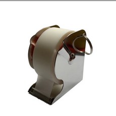 MIT台灣製造不鏽鋼膠帶台，適用1/2、1吋紙膠帶，切割台穩固好用, 1個, 不鏽鋼