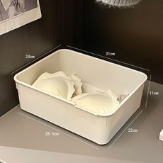 內衣收納盒 衣櫃整理箱 文胸內褲分格防塵箱, 1個, 內衣盒-無蓋無分格