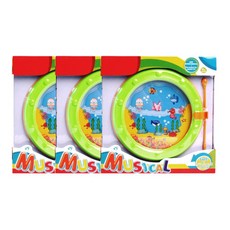 유치원 유아 구슬 장난감 드럼 악기 3p 악기장난감 드럼교구 타악기 어린이