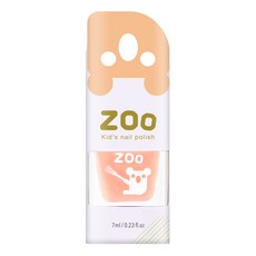 ZOO 兒童指甲油 21 甜橘無尾熊 馬卡龍純色/蜜桃橘 兒童生日禮物 小朋友生日禮物 女童玩具 可撕式 兒童指甲彩繪, 1個, 橘色