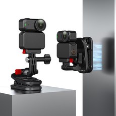 Flymile 백클립 마그네틱 카메라 마운트 - 고프로 DJI OSMO 액션6/5 프로 포켓3 Insta360 X5 OSMO 360/Nano/go ultra호환 범용 백팩 클램프, 1개, 백팩 홀더