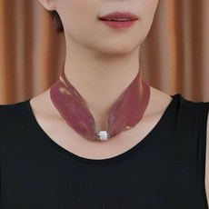 【新芳】【夏涼炫彩磁柱小絲巾】新款夏季百搭磁吸式裝飾遮頸紋小615T