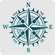 PET 나침반 스프레이 플라워 공템 스텐실 정사각형 재사용 가능 다용도 데코 1개 300mm x 300mm