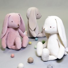 슈톨렌 멜로우 버니 토끼 애착인형 오가닉 유기농 신생아 아기 출산 선물 (30cm), 화이트, 1개