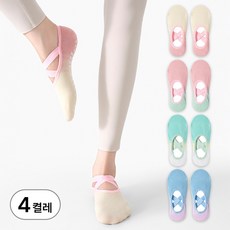 디심플 미끄럼방지 여자 필라테스 양말 요가양말 4종세트
