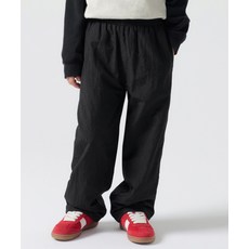 매장정품 무신사스탠다드 MUSINSA STANDARD KIDS 속기모 나일론 밴딩 와이드 스트링 팬츠 [블랙] MKDPCAZ03-BK 527932