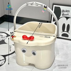 萌趣加蓋高深泡腳桶 腳底按摩設計, 蝴蝶結+大眼睛