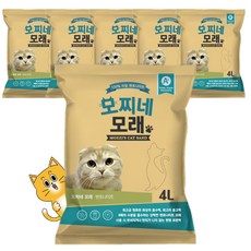 (모찌네) 모찌네 고양이 모래 무향 4L x 6EA(24L) 18.6kg, 6개, no scent / 무향