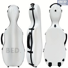 琴盒中提琴琴盒15/16/17寸地輪方形中提琴盒可調節尺寸多色中提琴玻璃鋼盒地輪樂器配件提琴盒, 白色(地輪)無譜袋, 1個