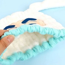머리타월 짱구 흰둥이 타월 캡