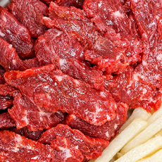 뭉티기 한우 당일도축 우둔 육사시미 생고기 육회, 1개, 120g