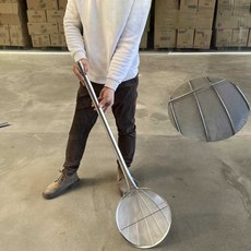 대형 긴뜰채 어망 식품공장 건지기망 메쉬 양식장 촘촘망 32cm+손잡이 80cm, 거친망 32cm+손잡이 120cm