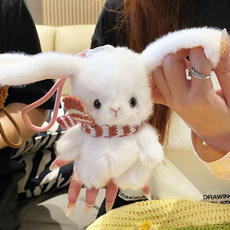 可愛兔子造型絨毛掛飾, 感應節拍琴【垂耳兔】, 1個