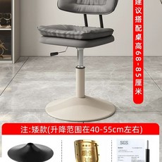 높은 화장대 의자 스툴 등받이 파우더룸 빠체어 높이 61-81cm 의자(화이트), S. 그레이