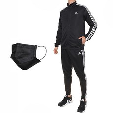 adidas 愛迪達 Originals 3線運動外套+運動褲套裝+口罩