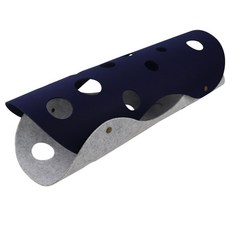 樹洞貓隧道 雙色拼接 貓玩具, 4#【灰+藏藍】90*22*3mm, 1個