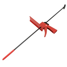 미끄럼 방지 풋 브레이크 페달 디프레서 도구 자동차 가속기 클러치 페다용 유연한 조정 가능한 28 인치, 01 Red, 01 RED