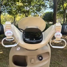 하중 지지력의 전기 자동차 후크 전면 장착형 조절 핸들바 배달 헬멧 물품용, 1개, 16. 베이지색 토끼 인형 한 쌍 [45cm 롱 버전]