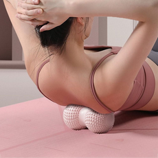 근막 땅콩 마사지볼 발 지압기 셀프 마사지 도구 발바닥 스트레칭 발목 운동도구 요가 소도구, 핑크, 1개
