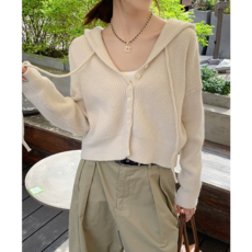 제이씨엠 JCM289 여성 캐주얼 후드 니트 집업