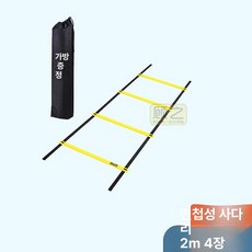 족구 타격기 실내용 공격 연습 축구 셀프훈련기 슈팅, 1개, 2m 4장 민첩성 사다리 수납백 없음