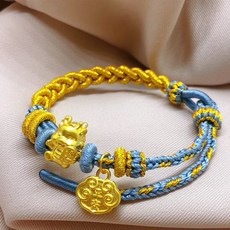 儒家寶寶 彌月金飾 黃金手繩/純金9999 蛇 龍 如意 蘋果 平安鎖片 編織手繩/手鍊 紅繩 彌月 手鏈