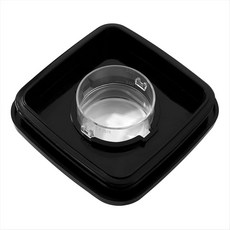 4903 Oster Blender Square Jar Lid 교체 용 Oster Blender Jar 용 블렌더 사각형 뚜껑 및 중앙 캡, 검은색